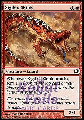 Sigiled Skink 4x FOIL JOU MTG Journey Into Nyx Common MINT red Sigiled Skink 4x FOIL JOU MTG Journey Into Nyx Common MINT red