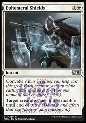 **4x FOIL Ephemeral Shields** MTG M15 Core Set Common MINT white instant **4x FOIL Ephemeral Shields** MTG M15 Core Set Common MINT white instant