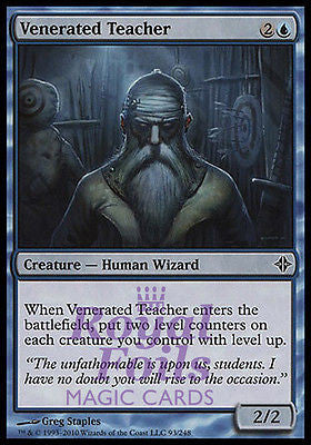 **4x FOIL Venerated Teacher* ROE MTG Rise of Eldrazi Common NM blue **4x FOIL Venerated Teacher* ROE MTG Rise of Eldrazi Common NM blue