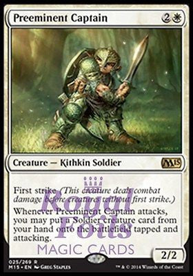 **1x FOIL Preeminent Captain** MTG M15 Core Set Rare MINT white kithkin soldier **1x FOIL Preeminent Captain** MTG M15 Core Set Rare MINT white kithkin soldier