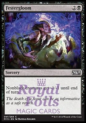 **4x FOIL Festergloom** MTG M15 Core Set Common MINT black sorcery **4x FOIL Festergloom** MTG M15 Core Set Common MINT black sorcery