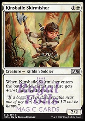 **4x FOIL Kinsbaile Skirmisher* MTG M15 Core Set Common MT white kithkin soldier **4x FOIL Kinsbaile Skirmisher* MTG M15 Core Set Common MT white kithkin soldier