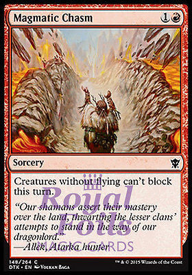 **4x FOIL Magmatic Chasm** DTK MTG Dragons of Tarkir Common MINT red **4x FOIL Magmatic Chasm** DTK MTG Dragons of Tarkir Common MINT red