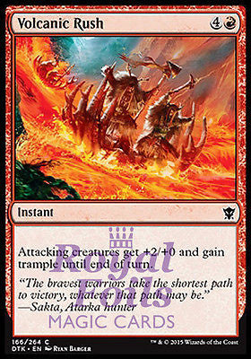 **4x FOIL Volcanic Rush** DTK MTG Dragons of Tarkir Common MINT red **4x FOIL Volcanic Rush** DTK MTG Dragons of Tarkir Common MINT red