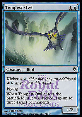 **4x FOIL Tempest Owl** ZEN MTG Zendikar Common MINT blue **4x FOIL Tempest Owl** ZEN MTG Zendikar Common MINT blue