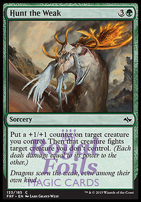 Hunt the Weak 4x FOIL FRF MTG Fate Reforged Common MINT green Hunt the Weak 4x FOIL FRF MTG Fate Reforged Common MINT green