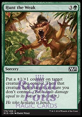**4x FOIL Hunt the Weak** MTG M15 Core Set Common MINT green sorcery **4x FOIL Hunt the Weak** MTG M15 Core Set Common MINT green sorcery
