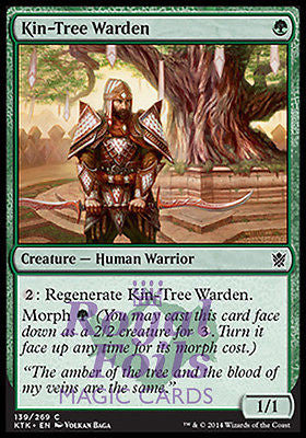 Kin-Tree Warden 4x FOIL MTG KTK Khans of Tarkir Common MINT green Kin-Tree Warden 4x FOIL MTG KTK Khans of Tarkir Common MINT green