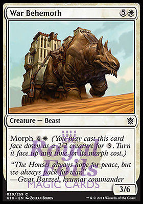 **4x FOIL War Behemoth** MTG KTK Khans of Tarkir Common MINT white **4x FOIL War Behemoth** MTG KTK Khans of Tarkir Common MINT white