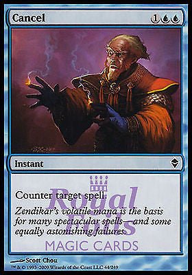 **4x FOIL Cancel** ZEN MTG Zendikar Common MINT blue **4x FOIL Cancel** ZEN MTG Zendikar Common MINT blue