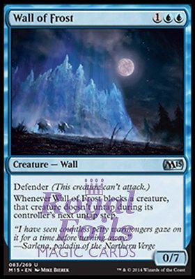 **2x FOIL Wall of Frost** MTG M15 Core Set Uncommon MINT blue **2x FOIL Wall of Frost** MTG M15 Core Set Uncommon MINT blue