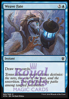 **4x FOIL Weave Fate** MTG KTK Khans of Tarkir Common MINT blue **4x FOIL Weave Fate** MTG KTK Khans of Tarkir Common MINT blue