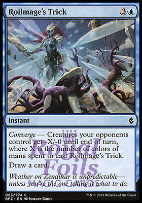 **4x FOIL Roilmage's Trick* BFZ MTG Battle for Zendikar Common MINT blue **4x FOIL Roilmage's Trick* BFZ MTG Battle for Zendikar Common MINT blue