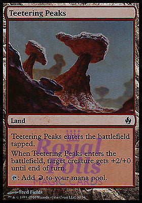 **3x FOIL Teetering Peaks** ZEN MTG Zendikar Common MINT red land **3x FOIL Teetering Peaks** ZEN MTG Zendikar Common MINT red land