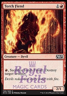 **4x FOIL Torch Fiend** MTG M15 Core Set Common MINT red fiend **4x FOIL Torch Fiend** MTG M15 Core Set Common MINT red fiend