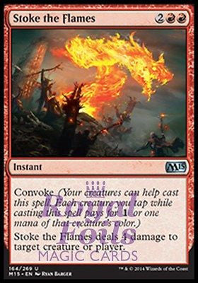 **2x FOIL Stoke the Flames** MTG M15 Core Set Uncommon MINT red instant **2x FOIL Stoke the Flames** MTG M15 Core Set Uncommon MINT red instant