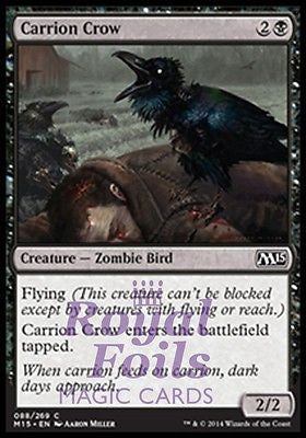 **4x FOIL Carrion Crow** MTG M15 Core Set Common MINT green plant elemental **4x FOIL Carrion Crow** MTG M15 Core Set Common MINT green plant elemental
