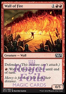 **4x FOIL Wall of Fire** MTG M15 Core Set Common MINT red **4x FOIL Wall of Fire** MTG M15 Core Set Common MINT red