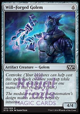 **4x FOIL Will-Forged Golem** MTG M15 Core Set Common MINT artifact **4x FOIL Will-Forged Golem** MTG M15 Core Set Common MINT artifact