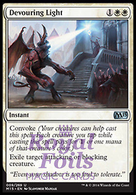 **2x FOIL Devouring Light** MTG M15 Core Set Uncommon MINT white instant **2x FOIL Devouring Light** MTG M15 Core Set Uncommon MINT white instant