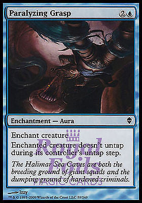 **4x FOIL Paralyzing Grasp** ZEN MTG Zendikar Common MINT blue **4x FOIL Paralyzing Grasp** ZEN MTG Zendikar Common MINT blue