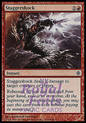 **2x FOIL Staggershock** ROE MTG Rise of Eldrazi Common MINT red **2x FOIL Staggershock** ROE MTG Rise of Eldrazi Common MINT red