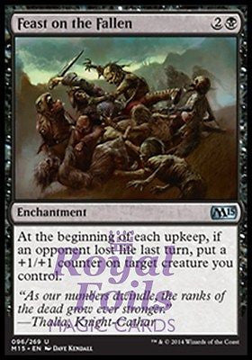 **2x FOIL Feast on the Fallen** MTG M15 Core Set Uncommon MINT black enchantment **2x FOIL Feast on the Fallen** MTG M15 Core Set Uncommon MINT black enchantment