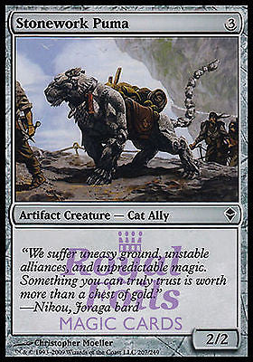 **4x FOIL Stonework Puma** ZEN MTG Zendikar Common MINT artifact **4x FOIL Stonework Puma** ZEN MTG Zendikar Common MINT artifact
