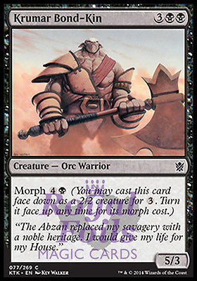 **4x FOIL Krumar Bond-Kin* MTG KTK Khans of Tarkir Common MINT black **4x FOIL Krumar Bond-Kin* MTG KTK Khans of Tarkir Common MINT black