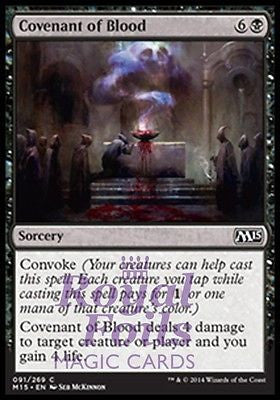 **4x FOIL Covenant of Blood** MTG M15 Core Set Common MINT black sorcery **4x FOIL Covenant of Blood** MTG M15 Core Set Common MINT black sorcery