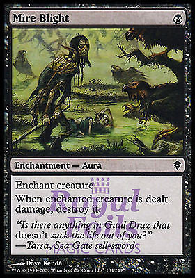**4x FOIL Mire Blight** ZEN MTG Zendikar Common MINT black **4x FOIL Mire Blight** ZEN MTG Zendikar Common MINT black