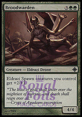**2x FOIL Broodwarden** ROE MTG Rise of Eldrazi Uncommon MINT green **2x FOIL Broodwarden** ROE MTG Rise of Eldrazi Uncommon MINT green