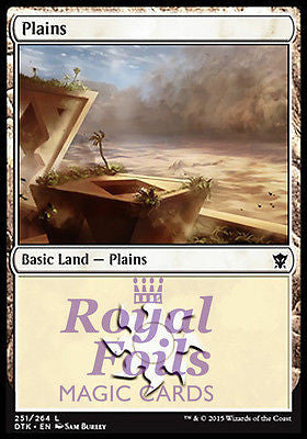 **4x FOIL Plains #251** DTK MTG Dragons of Tarkir Basic Land MINT white **4x FOIL Plains #251** DTK MTG Dragons of Tarkir Basic Land MINT white