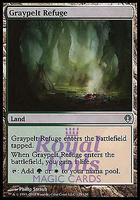 **1x FOIL Graypelt Refuge** ZEN MTG Zendikar Uncommon MINT green white land **1x FOIL Graypelt Refuge** ZEN MTG Zendikar Uncommon MINT green white land