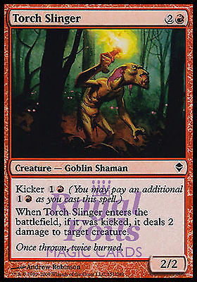 **4x FOIL Torch Slinger** ZEN MTG Zendikar Common MINT red **4x FOIL Torch Slinger** ZEN MTG Zendikar Common MINT red