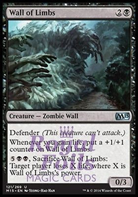 **2x FOIL Wall of Limbs** MTG M15 Core Set Uncommon MINT black zombie **2x FOIL Wall of Limbs** MTG M15 Core Set Uncommon MINT black zombie