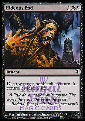 **3x FOIL Hideous End** ZEN MTG Zendikar Common MINT black **3x FOIL Hideous End** ZEN MTG Zendikar Common MINT black