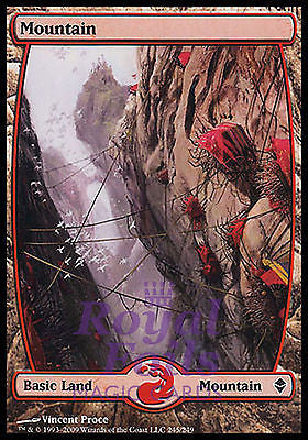 **1x FOIL Mountain 245** ZEN MTG Zendikar Basic Land MINT red **1x FOIL Mountain 245** ZEN MTG Zendikar Basic Land MINT red