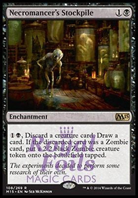 Necromancer's Stockpile 1x FOIL MTG M15 Core Set Rare MINT black Necromancer's Stockpile 1x FOIL MTG M15 Core Set Rare MINT black