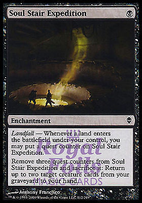 **4x FOIL Soul Stair Expedition** ZEN MTG Zendikar Common MINT black **4x FOIL Soul Stair Expedition** ZEN MTG Zendikar Common MINT black