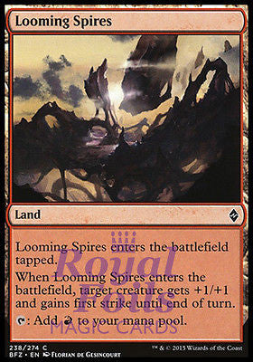 **4x FOIL Looming Spires** BFZ MTG Battle for Zendikar Common MINT red land **4x FOIL Looming Spires** BFZ MTG Battle for Zendikar Common MINT red land