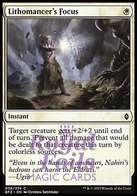 Lithomancer's Focus 4x FOIL BFZ MTG Battle for Zendikar Common MINT white Lithomancer's Focus 4x FOIL BFZ MTG Battle for Zendikar Common MINT white