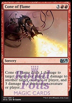 **4x FOIL Cone of Flame** MTG M15 Core Set Uncommon MINT red sorcery **4x FOIL Cone of Flame** MTG M15 Core Set Uncommon MINT red sorcery