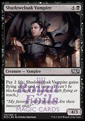 **4x FOIL Shadowcloak Vampire** MTG M15 Core Set Common MINT black **4x FOIL Shadowcloak Vampire** MTG M15 Core Set Common MINT black