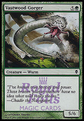 **4x FOIL Vastwood Gorger** ZEN MTG Zendikar Common MINT green **4x FOIL Vastwood Gorger** ZEN MTG Zendikar Common MINT green