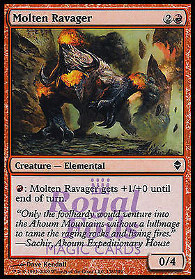 **4x FOIL Molten Ravager** ZEN MTG Zendikar Common MINT red **4x FOIL Molten Ravager** ZEN MTG Zendikar Common MINT red