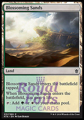 **2x FOIL Blossoming Sands* MTG KTK Khans of Tarkir Common MINT green white land **2x FOIL Blossoming Sands* MTG KTK Khans of Tarkir Common MINT green white land