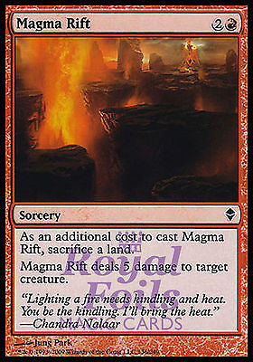 **4x FOIL Magma Rift** ZEN MTG Zendikar Common MINT red **4x FOIL Magma Rift** ZEN MTG Zendikar Common MINT red