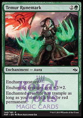 **4x FOIL Temur Runemark* FRF MTG Fate Reforged Common MINT green **4x FOIL Temur Runemark* FRF MTG Fate Reforged Common MINT green