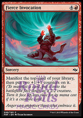 Fierce Invocation 4x FOIL FRF MTG Fate Reforged Common MINT red Fierce Invocation 4x FOIL FRF MTG Fate Reforged Common MINT red